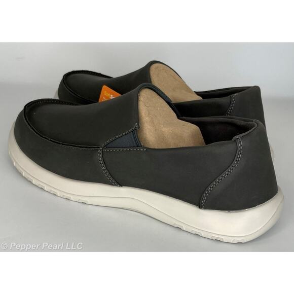 Charcoal Comfortable Slip On Work Leisure Loafer Shoes Men's Size 7 Women's 9 - Picture 3 of 11